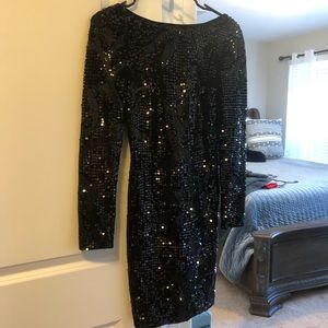 Black sequin formal dress